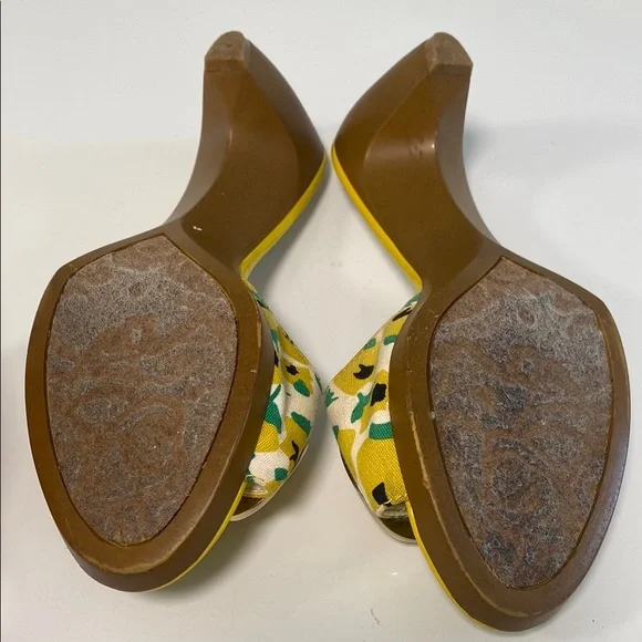 Bandolino Yellow Green Embellished Sandals - Picture 6 of 8